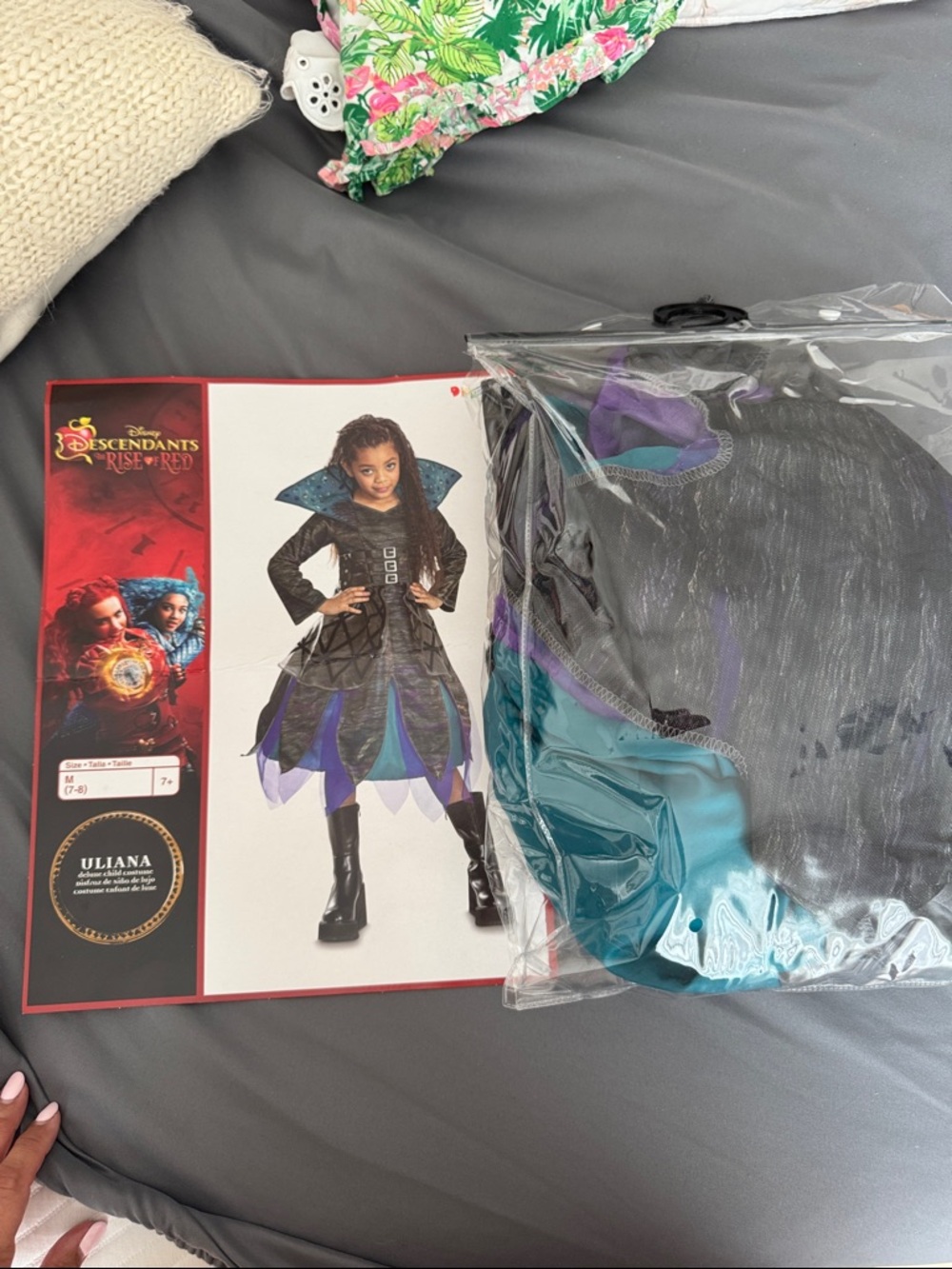 Uliana Girls Black & Purple Costume